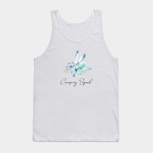 Camping Squad design in blue Tank Top